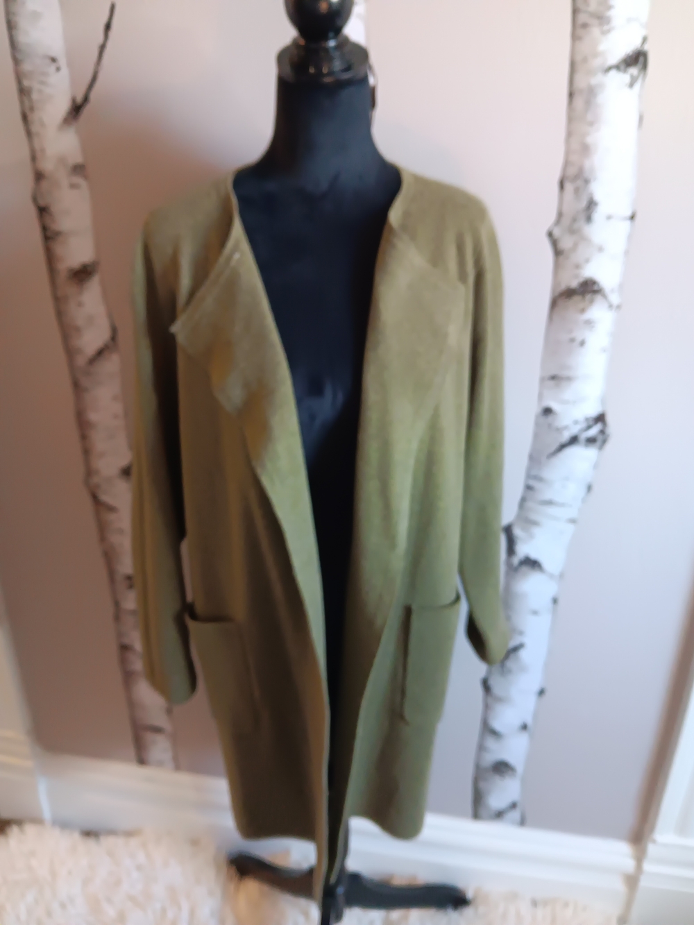 J Crew Olive Open-Front Women's Coatigan